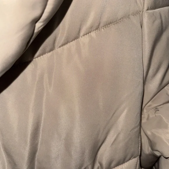 NWT L Nine West Duvet Puffer Coat Tan - Picture 11 of 16